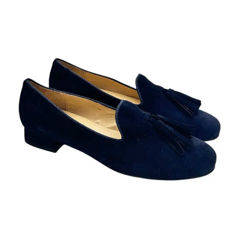 Sandro Barbera AC24 mocassino donna blu pelle tacco 20