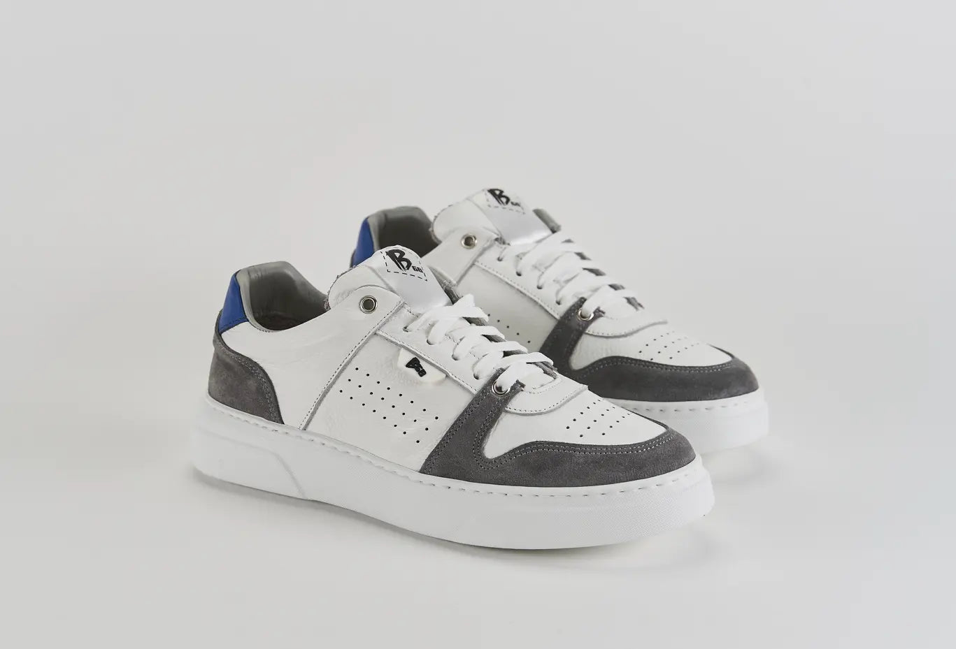Sandro Barbera & Figli B68 Materia Blu sneaker biancoblu pelle