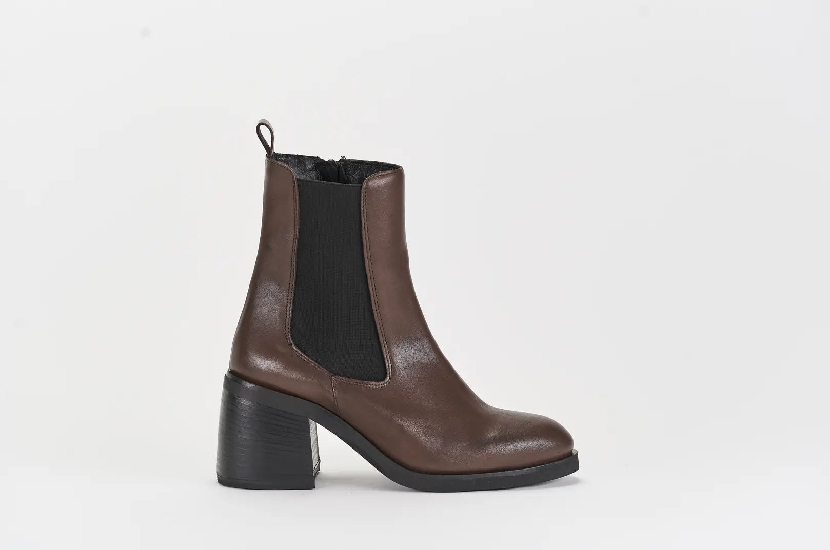 Sandro Barbera Stringate Donna Tania 03 tronchetto pelle marrone tacco 7cm