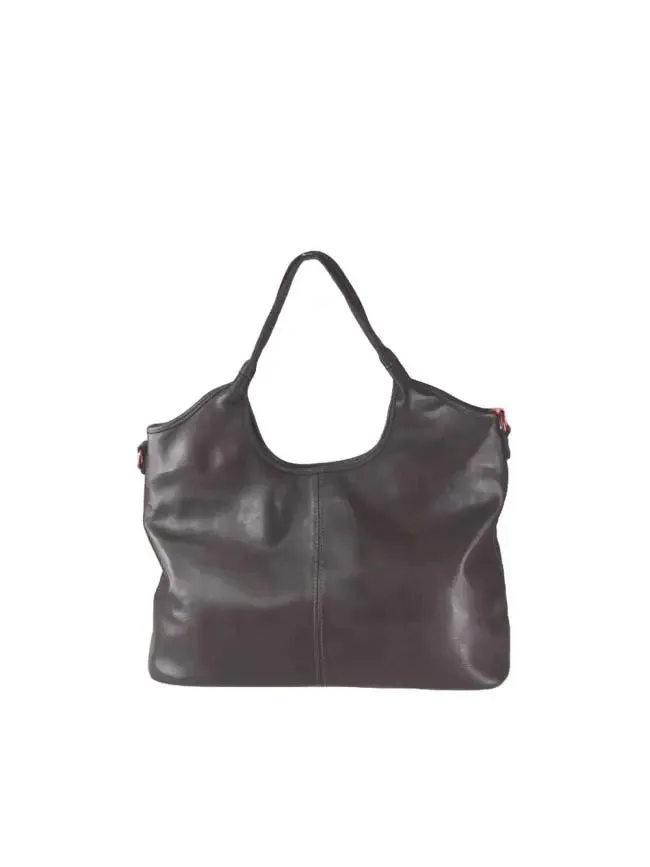 Sandro Barbera BASJ58 borsa spalla moro pelle vintage