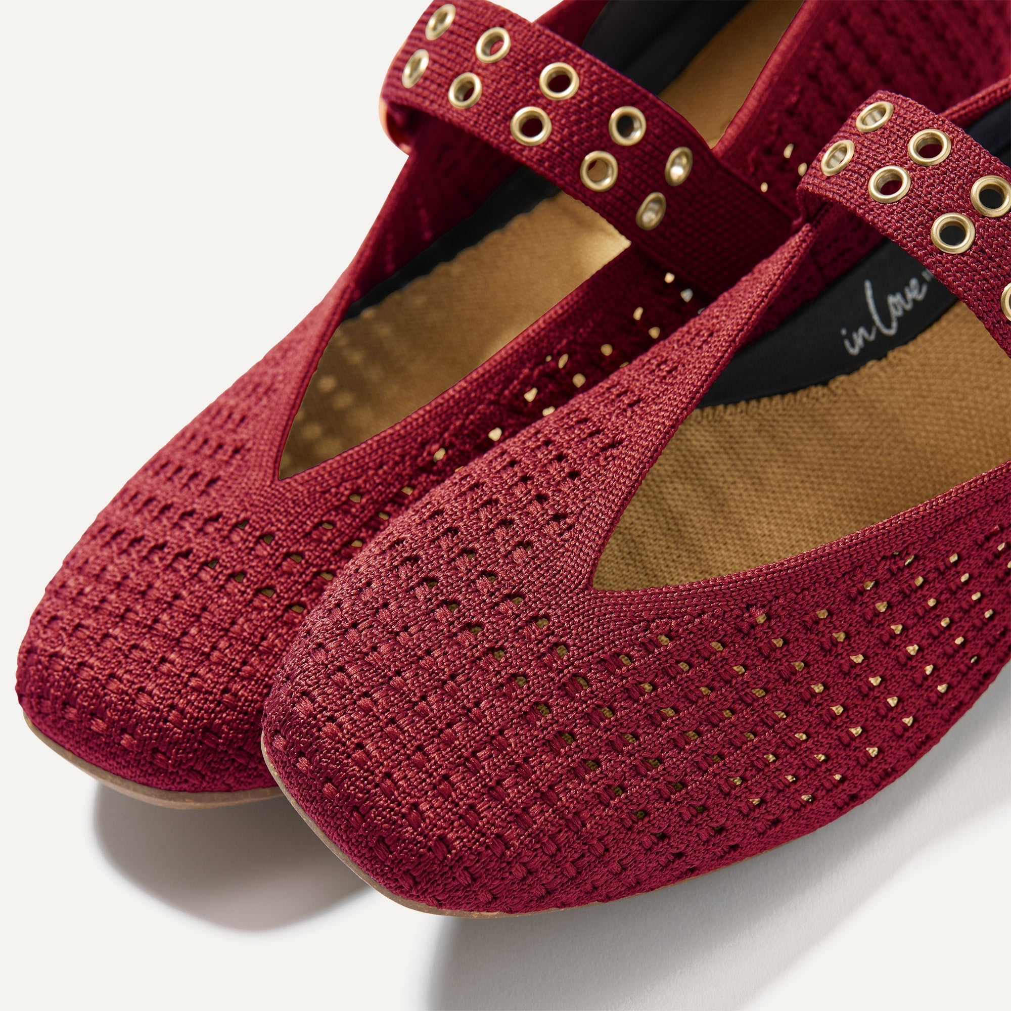 Rothy's Max Buckle Mary Jane ballerine Ruby Mesh bordeaux