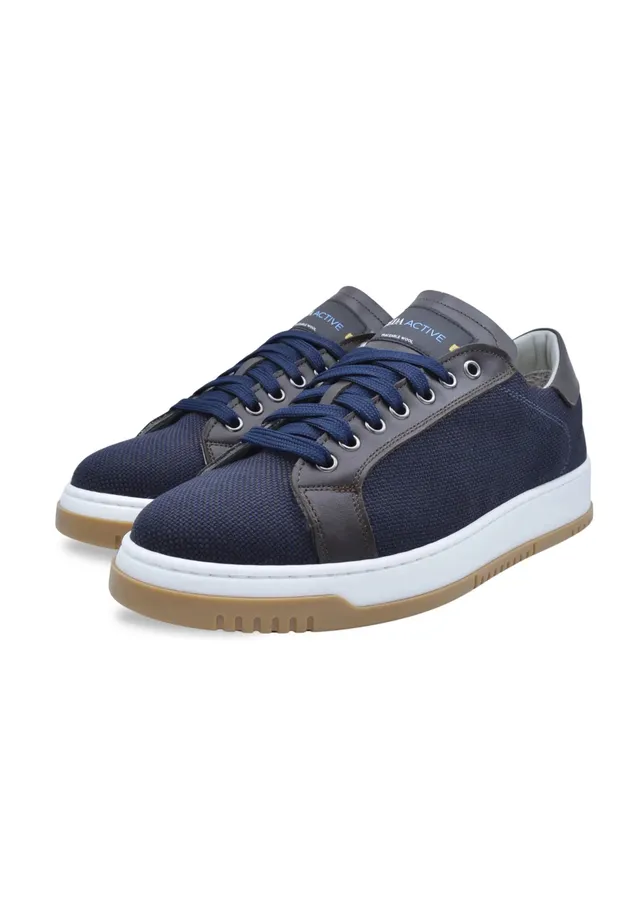 Sandro Barbera & Figli Wooly Jumper sneaker lana blu uomo