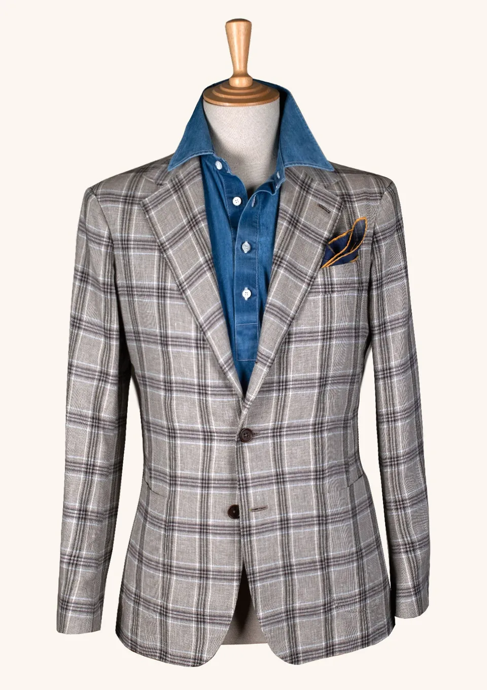 Stefano Bemer Blazers giacca quadri grigia SV2110