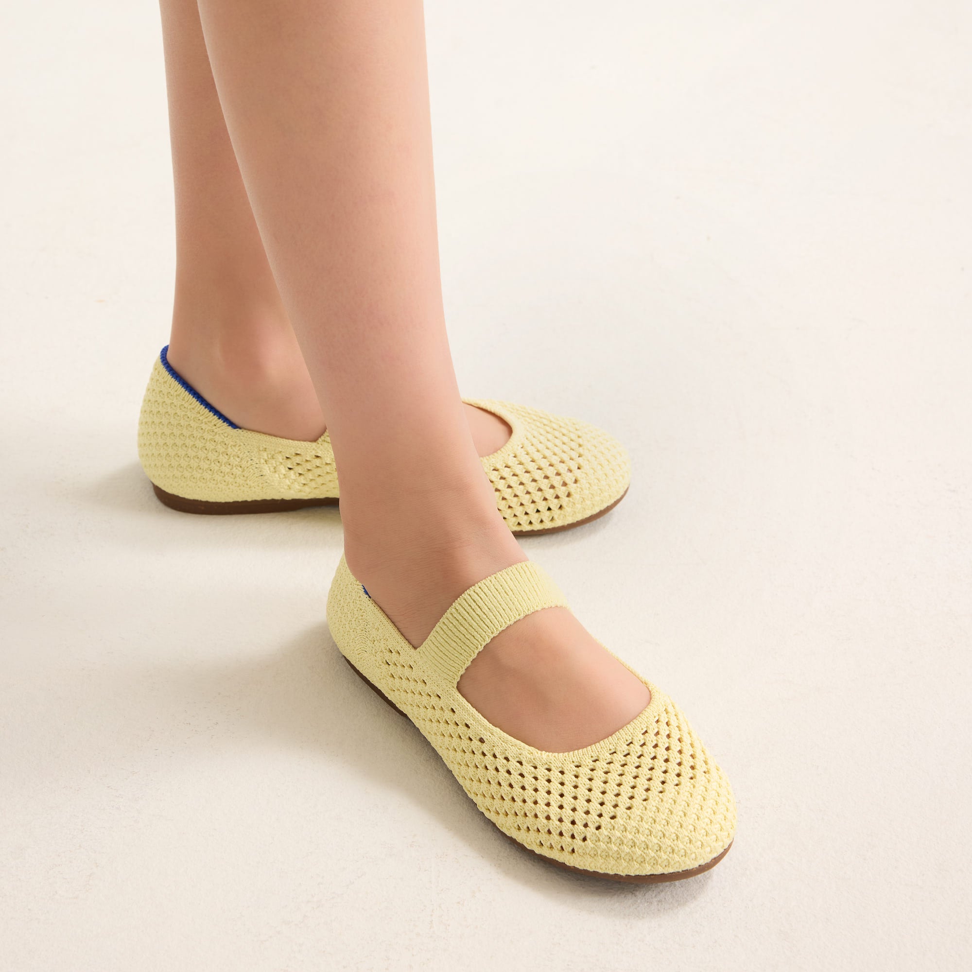 Rothy's The Kids Mary Jane scarpe bambina Lemonade Open-Knit gialle