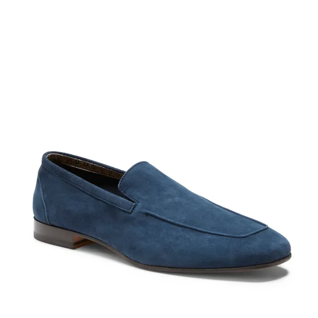 F.lli Rossetti Estate 51883 Mocassino uomo suede navy leggero