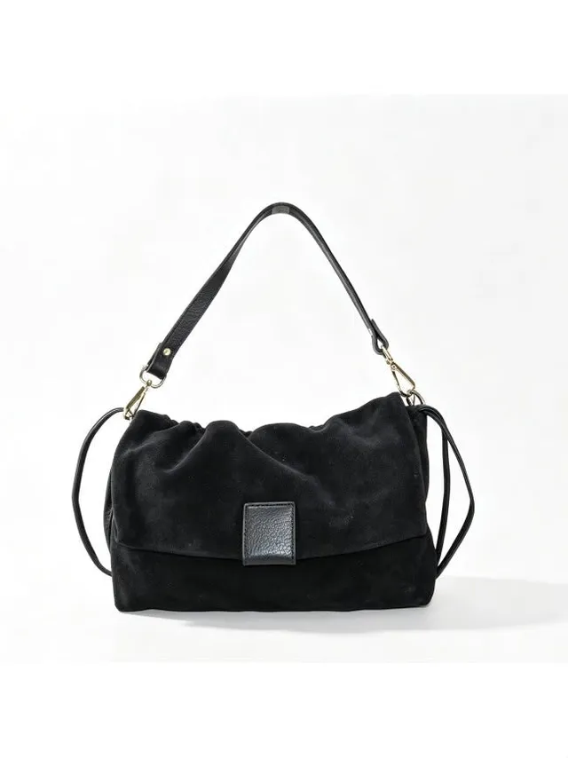 Sandro Barbera BALG39843 Borsa Spalla Nero Camoscio
