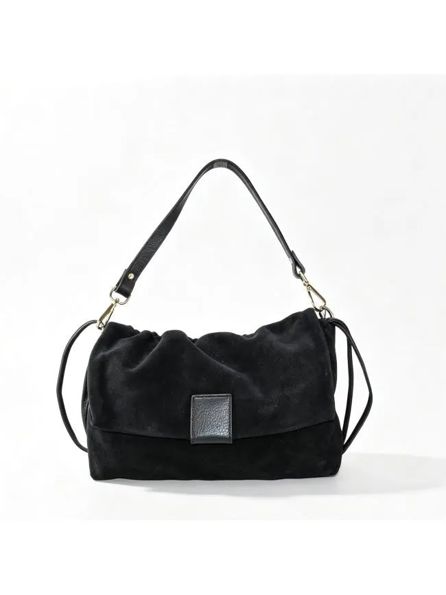 Sandro Barbera BALG39843 Borsa Spalla Nero Camoscio