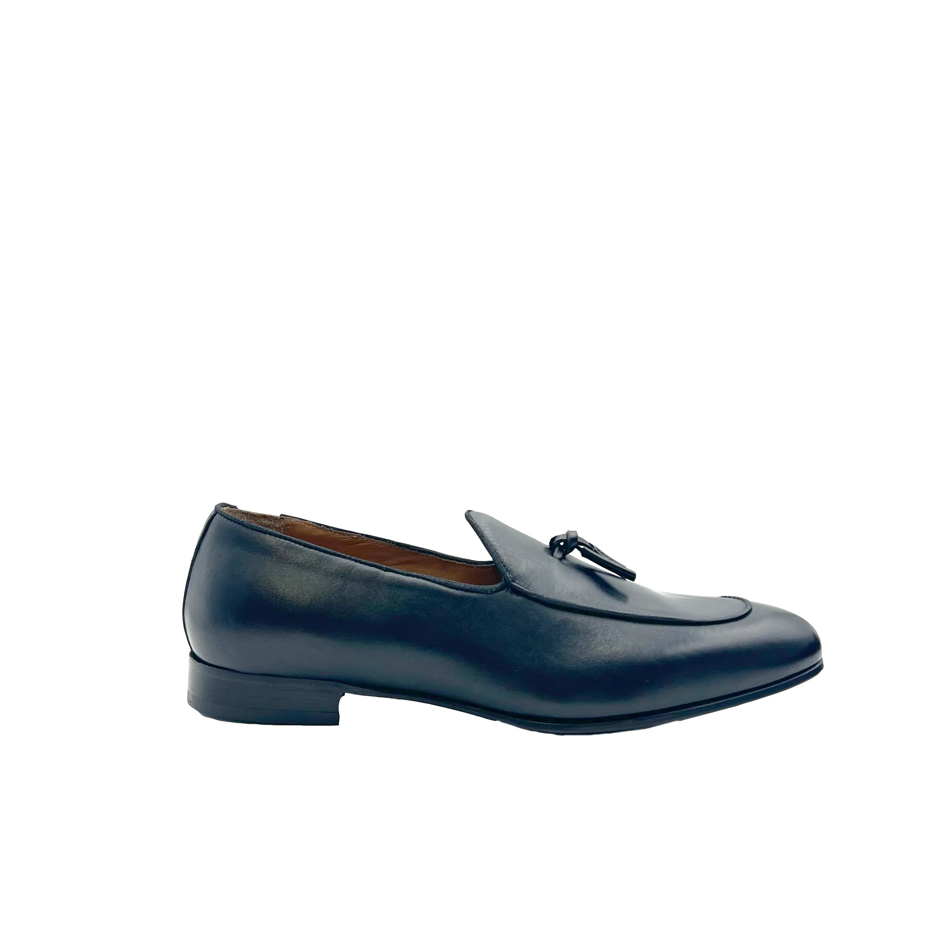 Sandro Barbera 45225 mocassini uomo nero belgian loafer