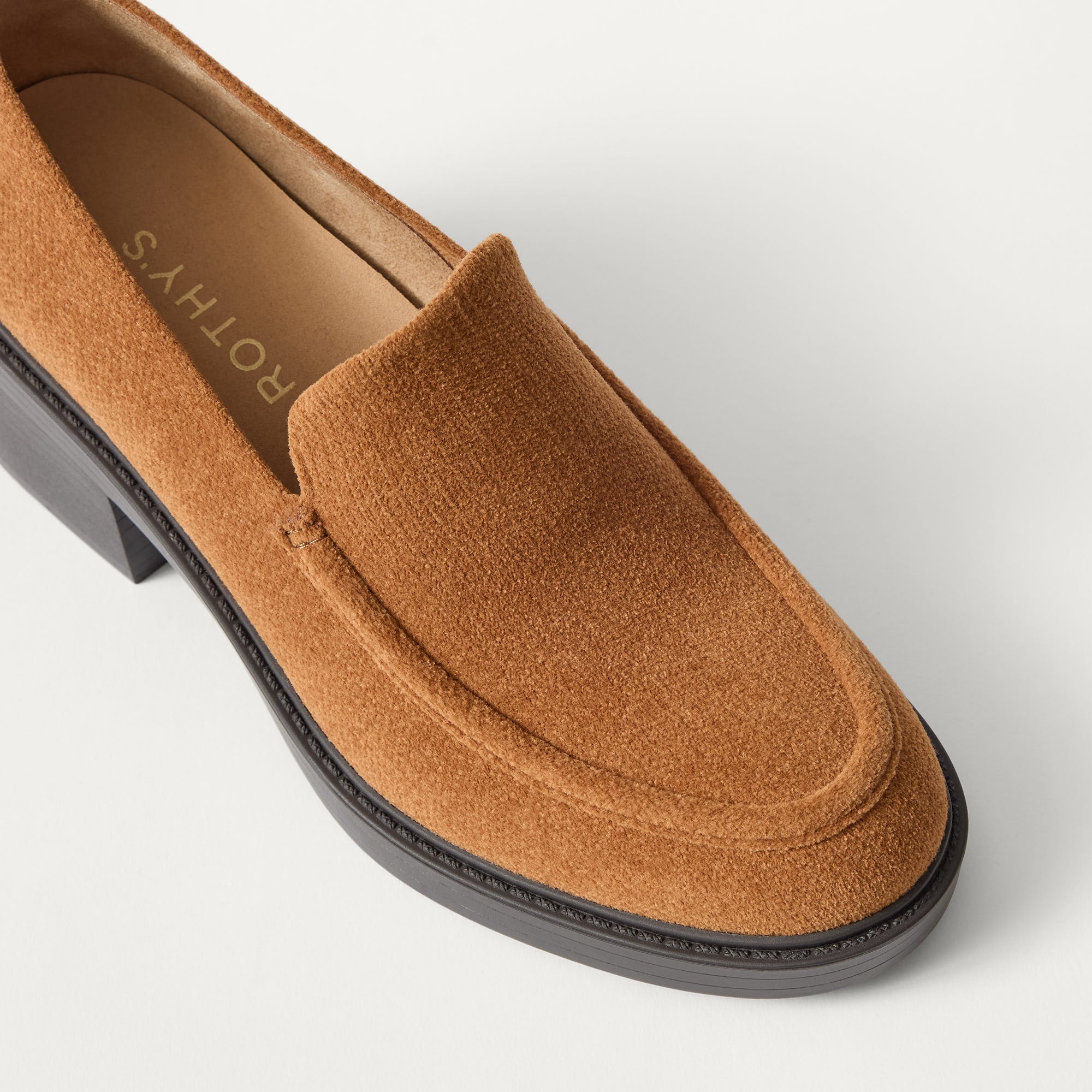 Rothy's The Block Heel Loafer scarpe tacco Caramel