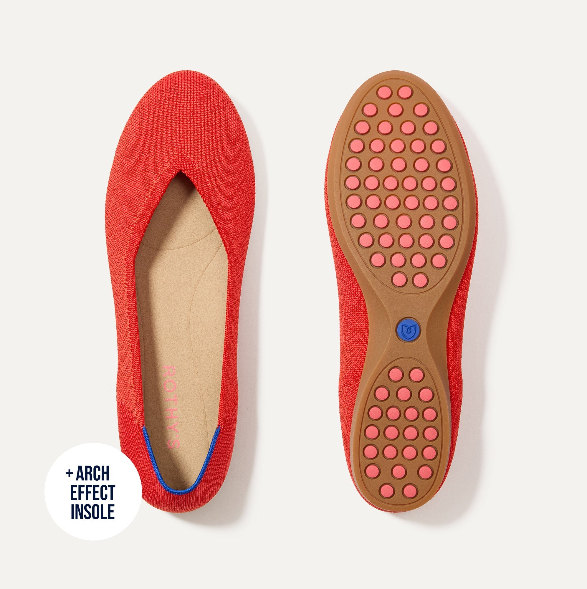 Rothy's The Daily Flat ballerine Showstopper Red rosse