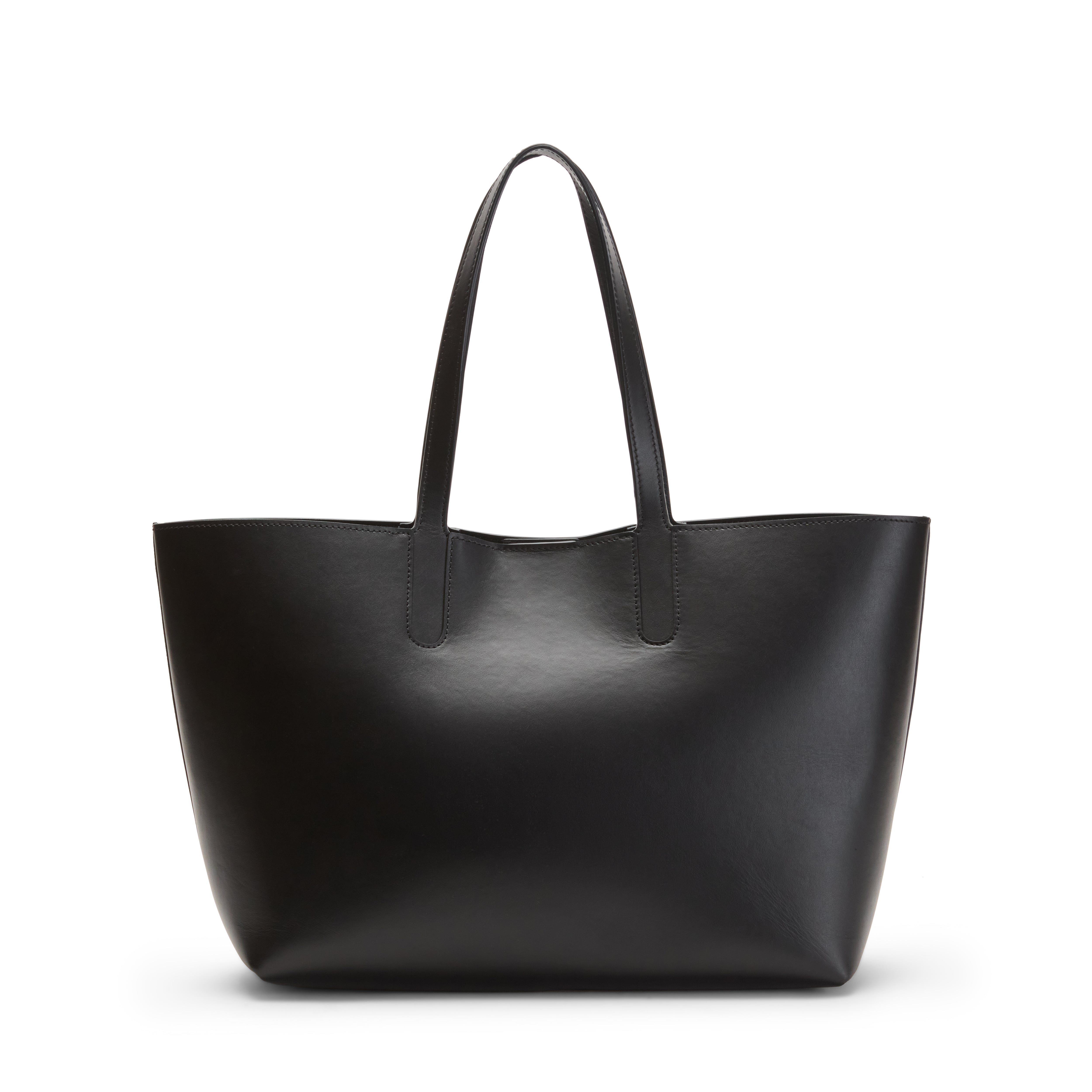 F.lli Rossetti Nelly shopping bag pelle nera con pochette