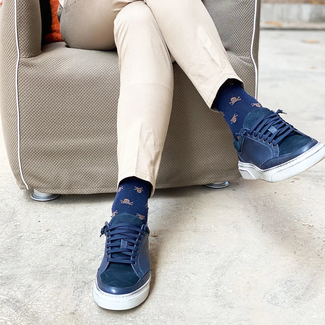 Sandro Barbera Airing Maya sneaker uomo blu EU 40 pelle