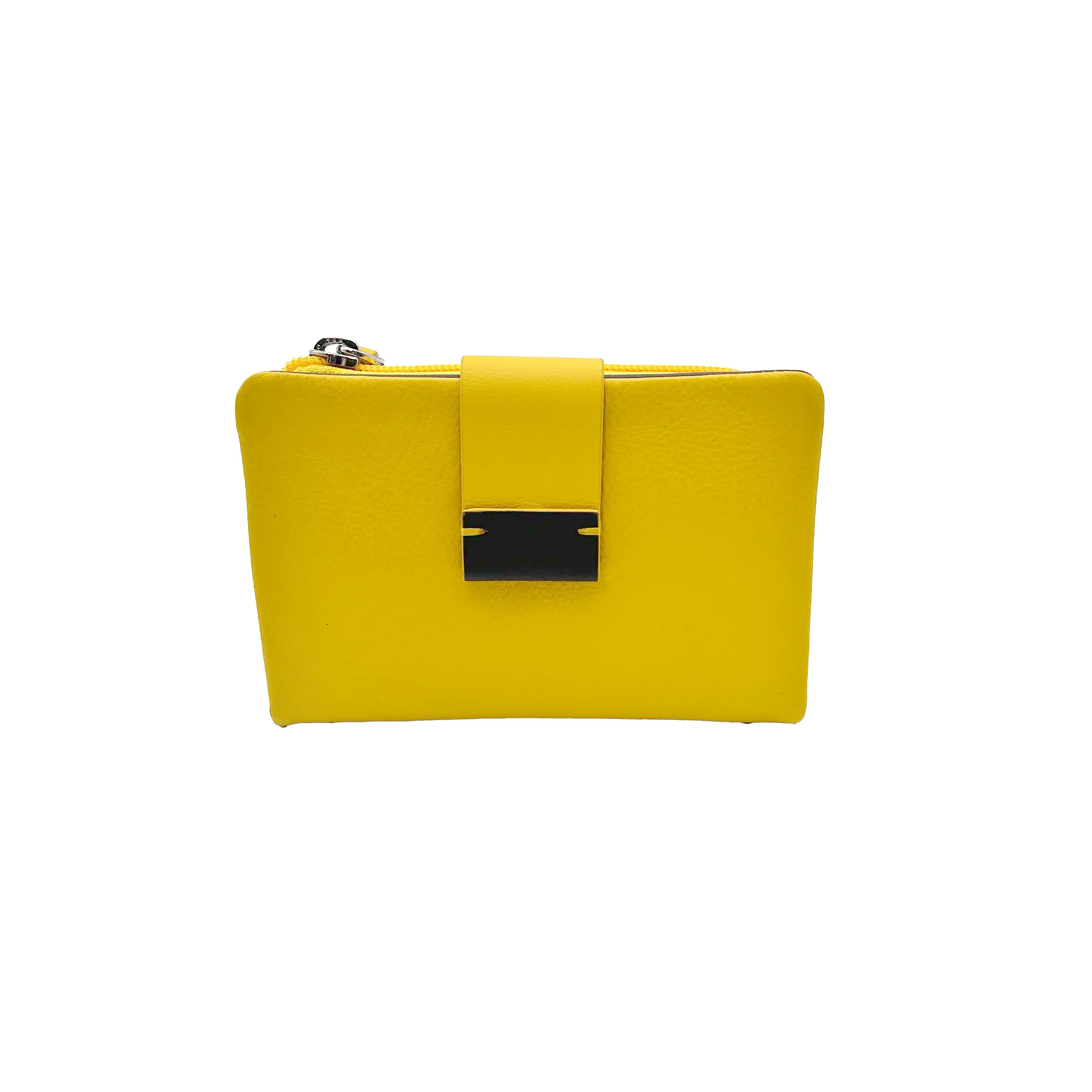 Sandro Barbera & Figli 6046 portafoglio donna giallo moro pelle