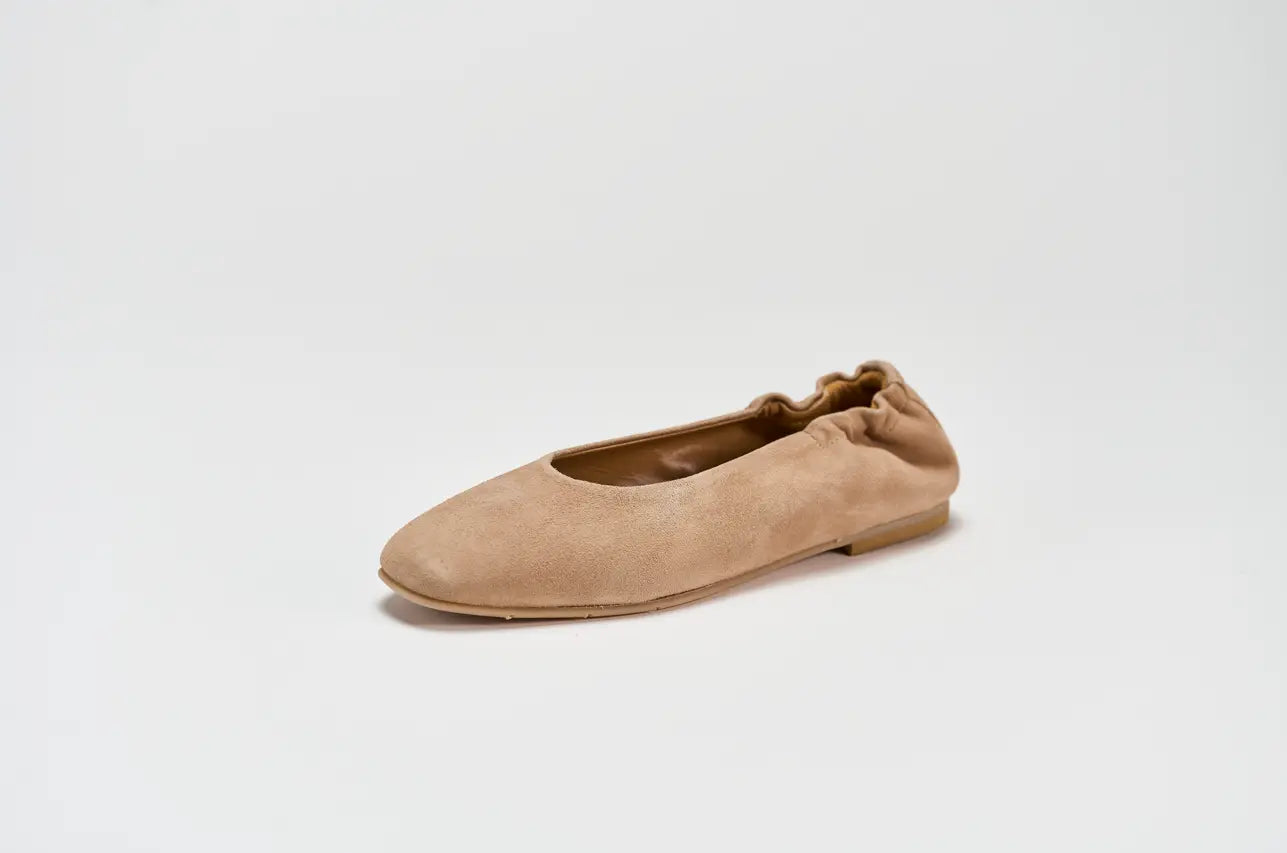 Sandro Barbera Brunella Sabbia ballerine taupe scamosciato