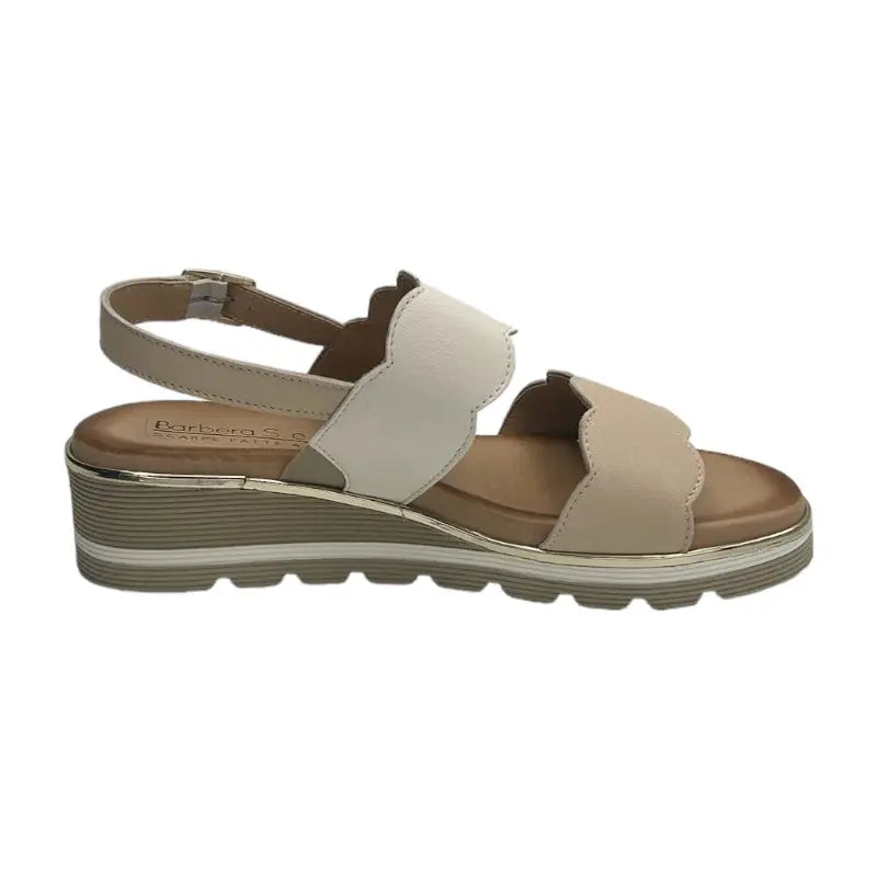 Sandro Barbera & Figli Stringate Donna 1081 sandalo panna pelle