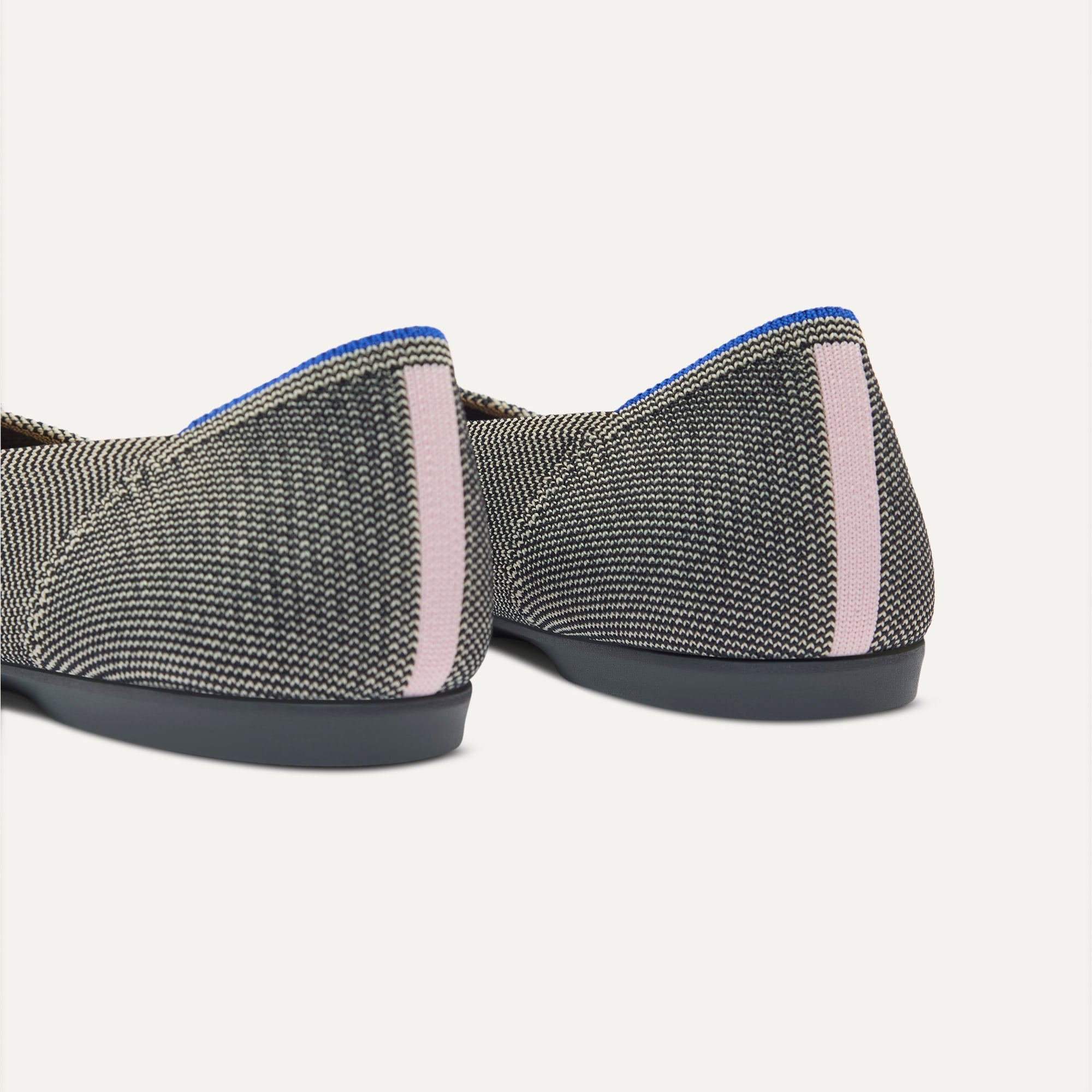 Rothy's The Daily Flat ballerine Salt Air nero beige knit