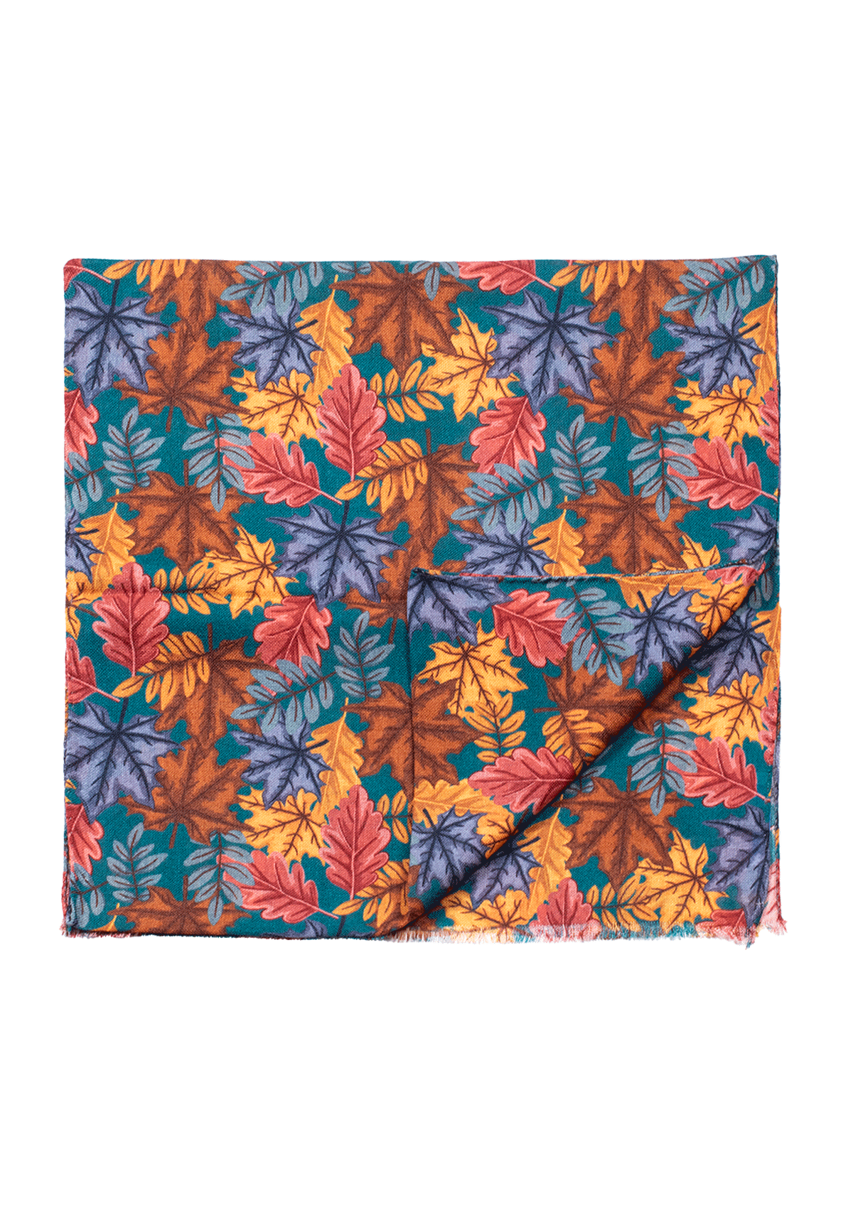 Stefano Bemer Scarves SV5006 sciarpa verde lana foglie
