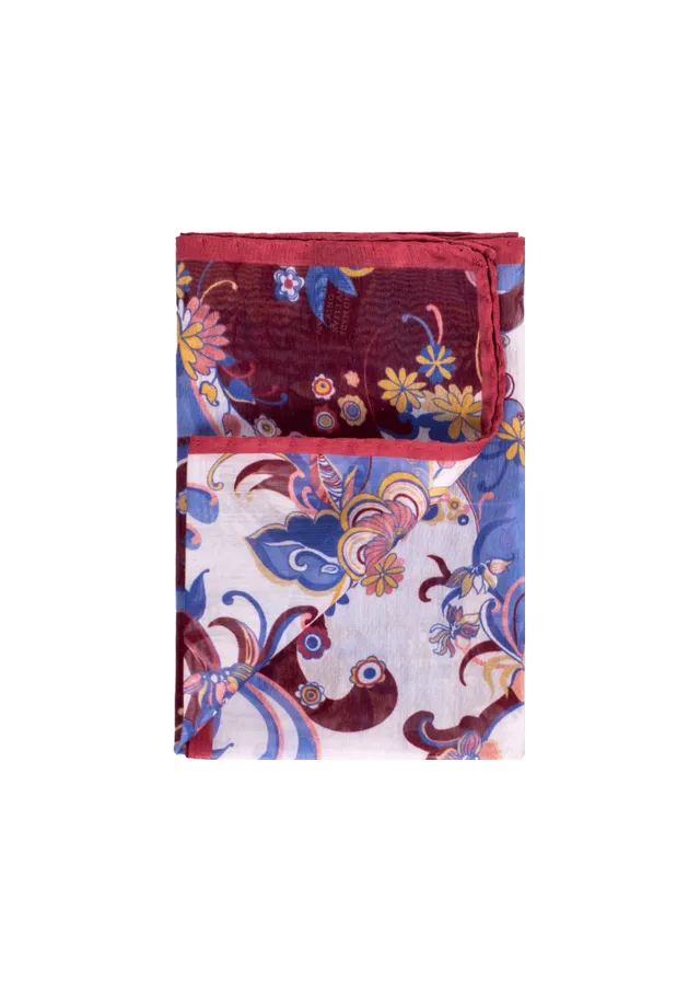 Stefano Bemer Pocket Squares SV5004/A pochette seta rossa floreale
