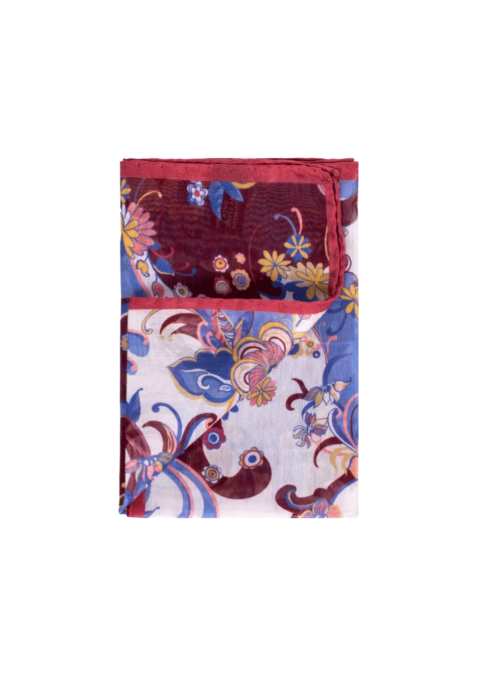Stefano Bemer Pocket Squares SV5004/A pochette seta rossa floreale