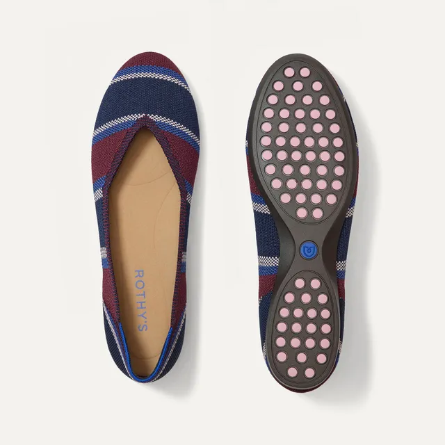 Rothy's The Daily Flat ballerine Fig Stripe maglia comoda