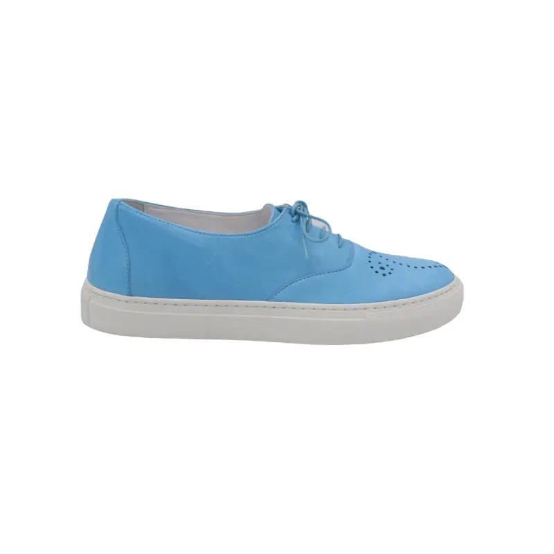 Sandro Barbera Spring francesina donna pelle azzurra