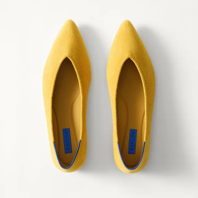 Rothy's The Point III ballerine giallo senape ReVelvet Saffron