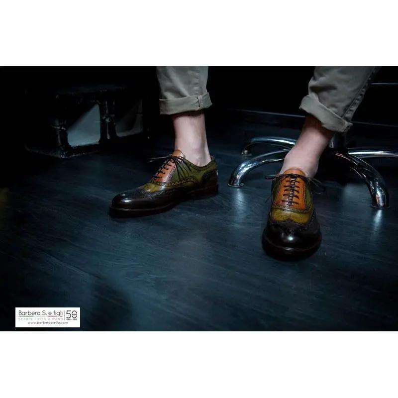 Sandro Barbera Multicolor 981 oxford uomo biella pelle