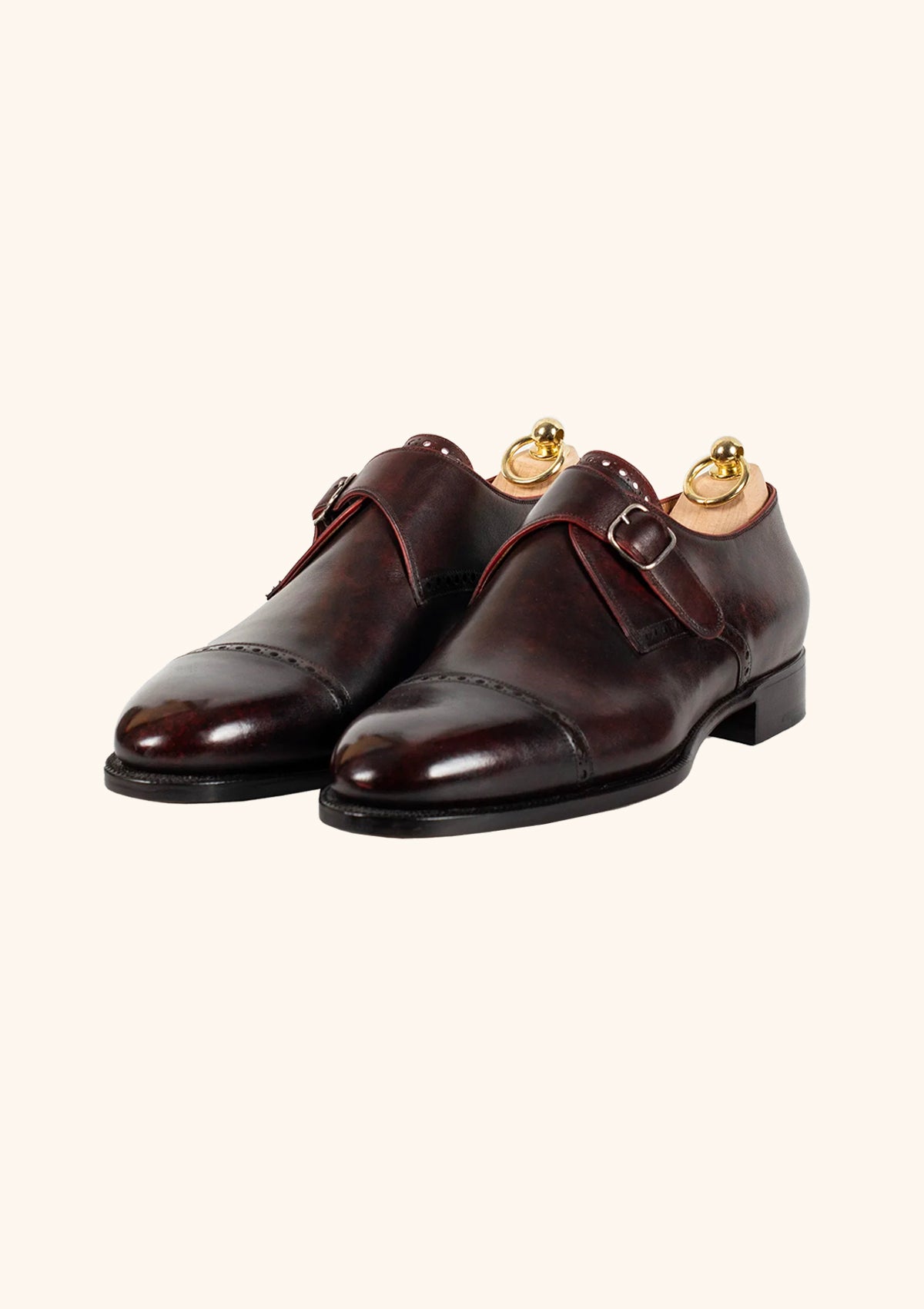 Stefano Bemer Monks C2262 scarpe monk bordeaux pelle