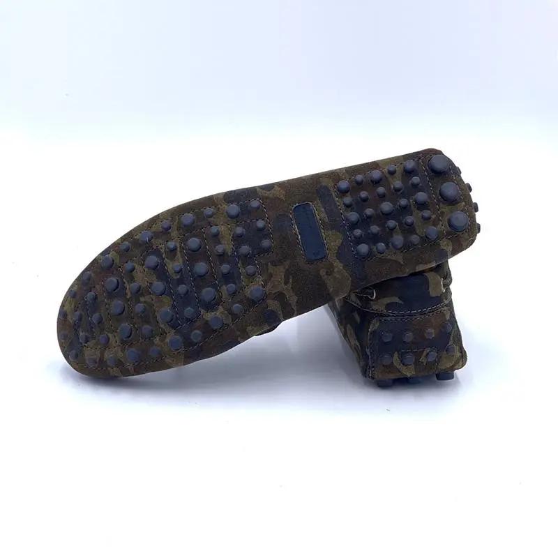 Sandro Barbera Driver Camo Mocassino Uomo Blu in Pelle