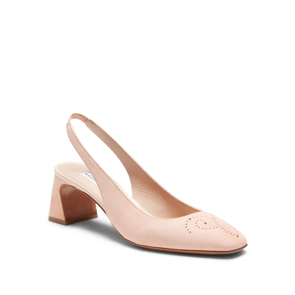 F.lli Rossetti slingback camoscio pesca tacco 50