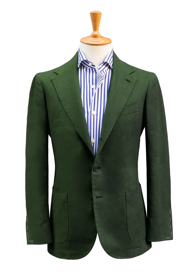 Stefano Bemer SV2106 giacca lino verde 50