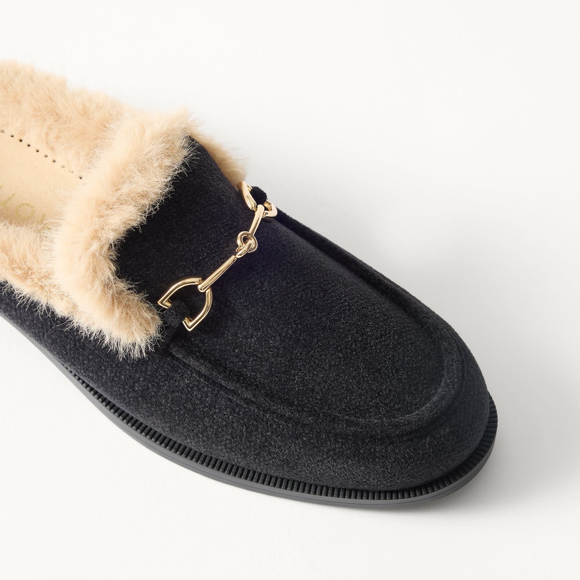 Rothy's The Après Loafer Mule mule donna nero ReVelvet Black pelliccia