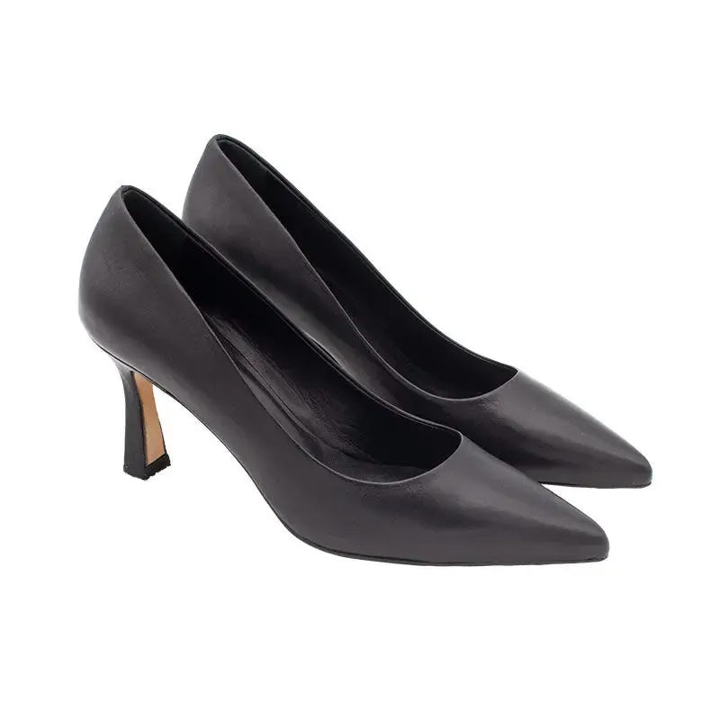 Sandro Barbera & Figli 2628 Soft Décolleté Nero Tacco 7 cm