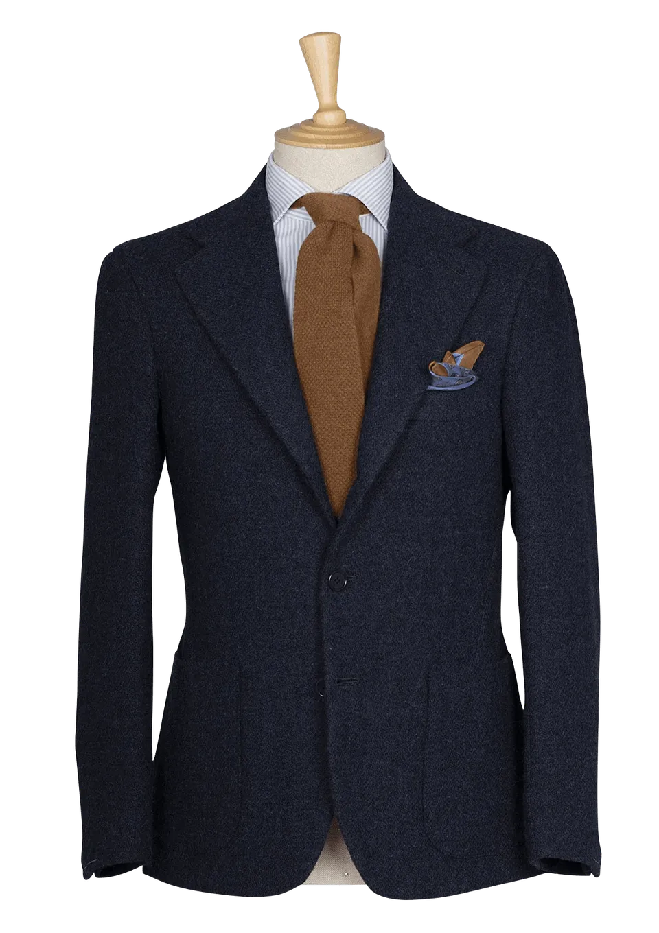 Stefano Bemer Blazers SV2067 giacca tweed blu destrutturata 50