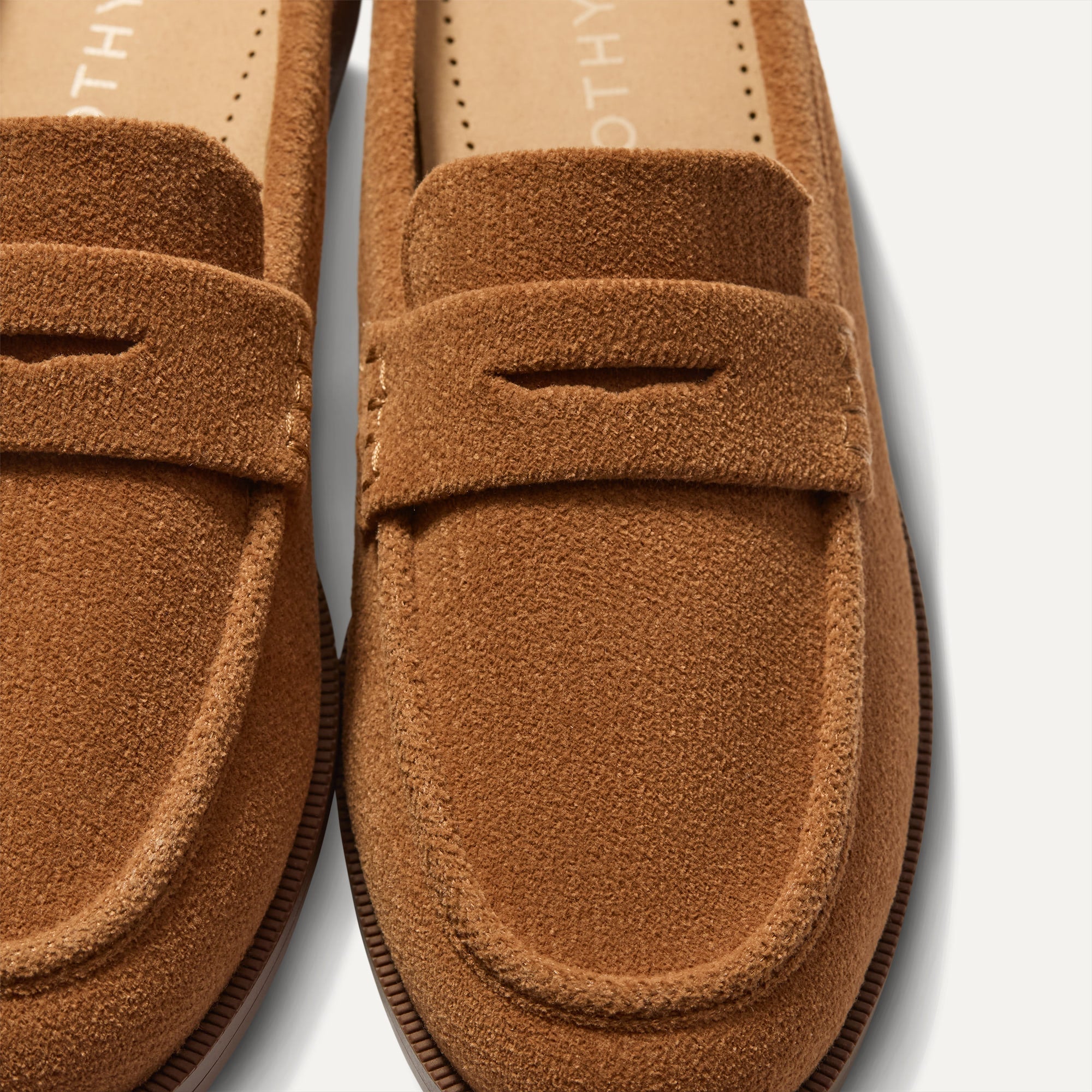 Rothy's The Penny Loafer Mule mocassini Caramel velluto