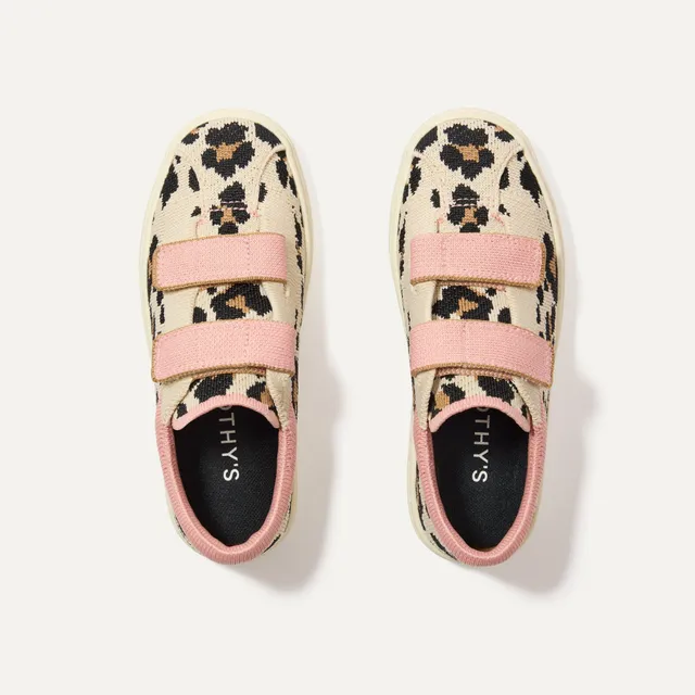 Rothy's The Kids Strap Sneaker scarpe bimba Cat Blush leopardo