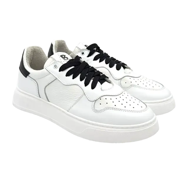 Sandro Barbera B68 King Sneaker Uomo Bianco Pelle Vera