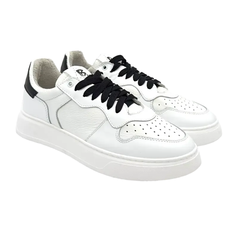 Sandro Barbera B68 King Sneaker Uomo Bianco Pelle Vera