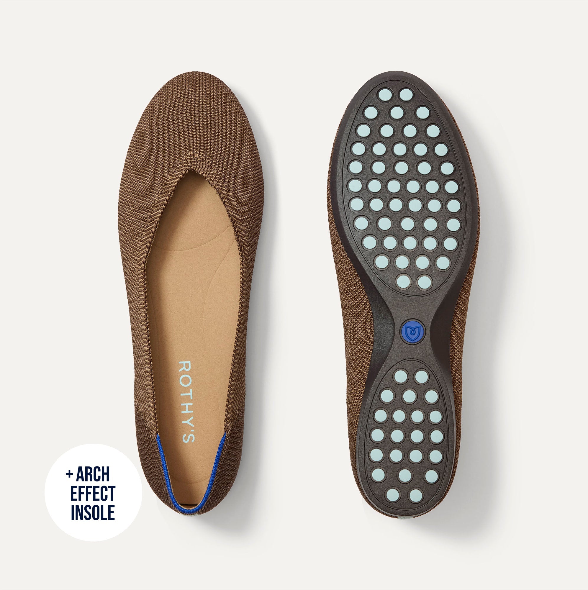 Rothy's The Daily Flat ballerine Minx marrone comode