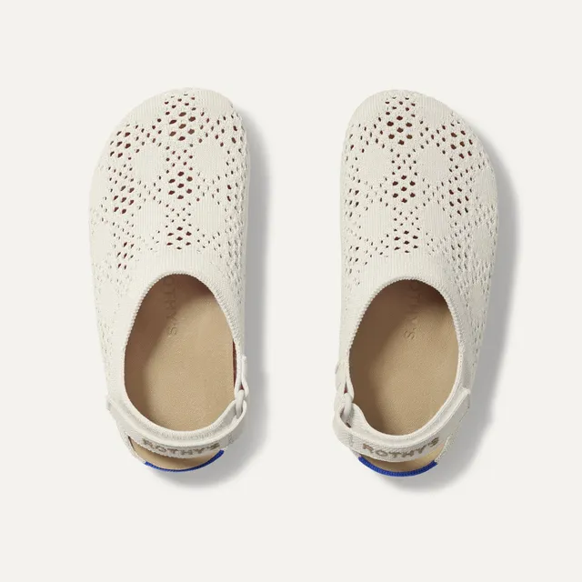 Rothy's The Kids Clog zoccoli bimbo White Crochet bianco