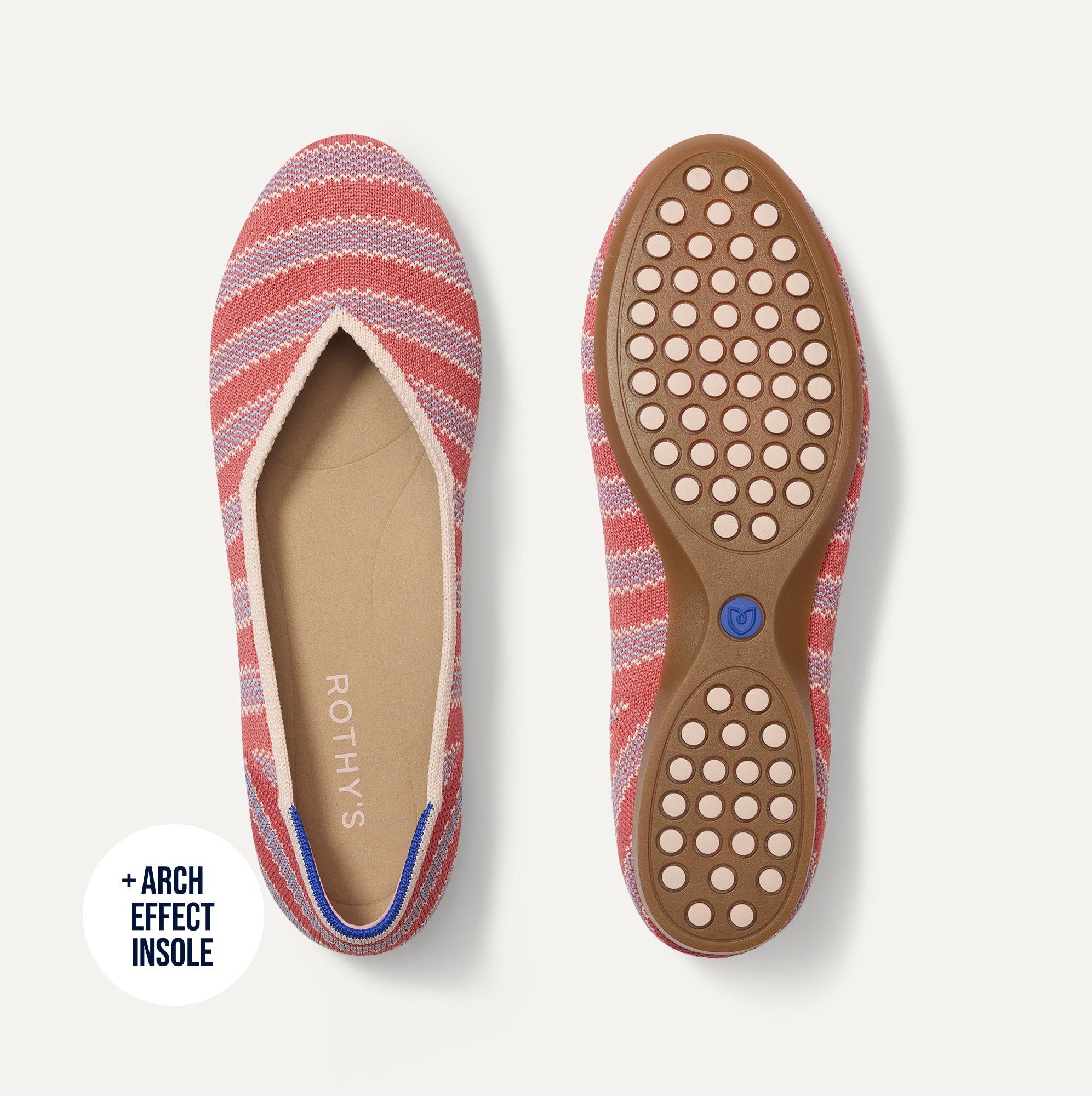 Rothy's The Daily Flat ballerine Sunkiss Stripe maglia