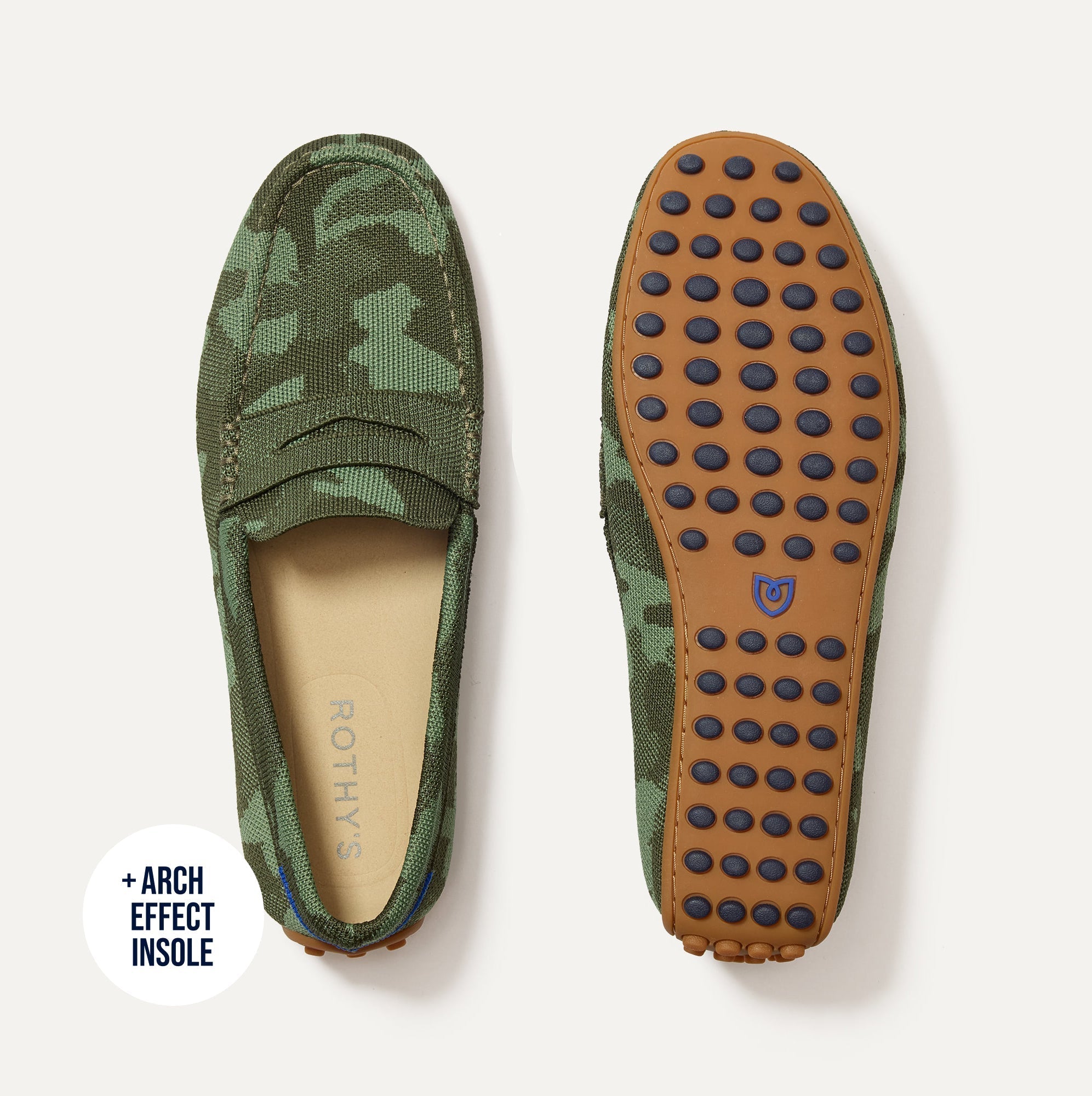 Rothy's The Men's Driver mocassini uomo Forest Camo knit