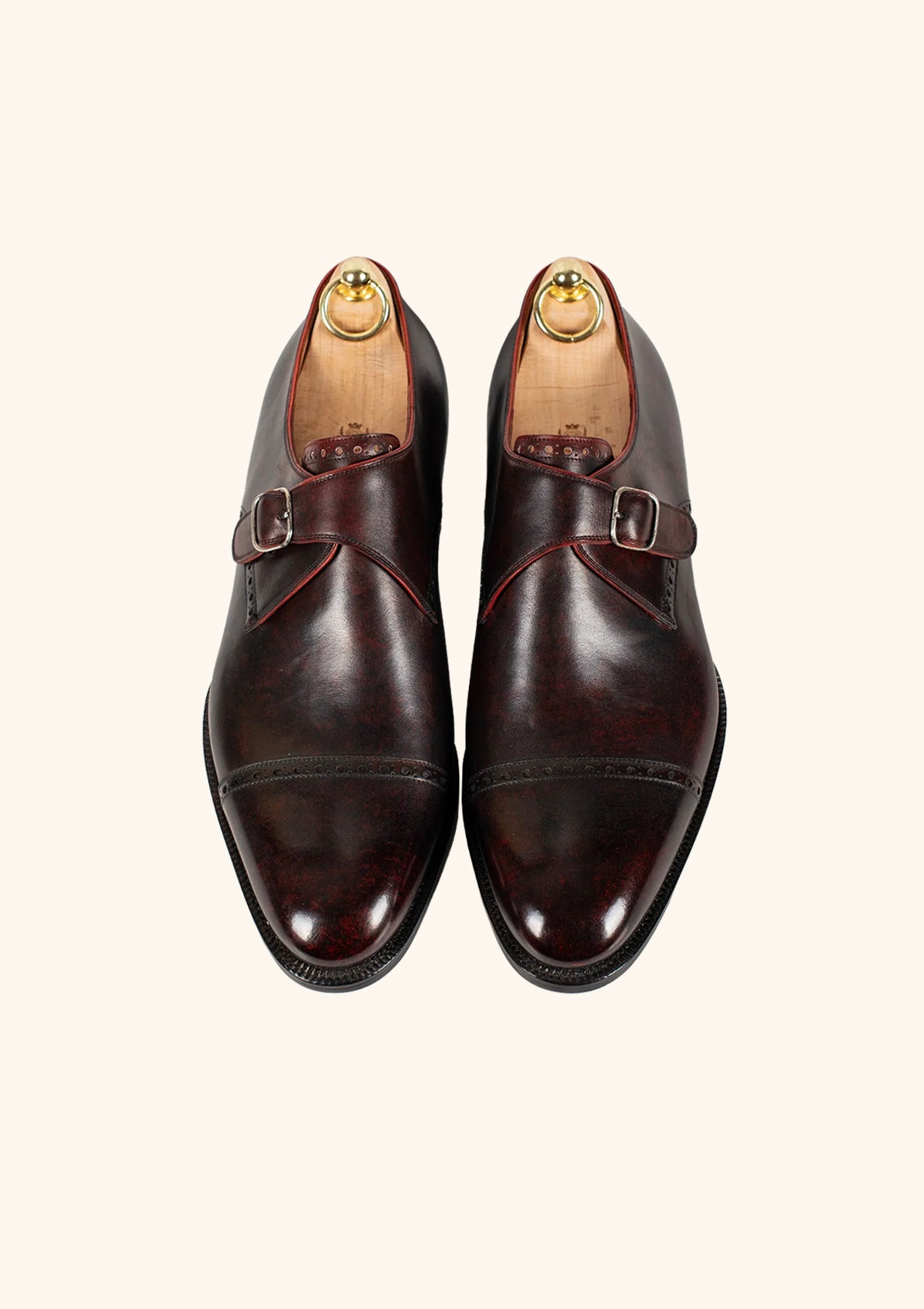 Stefano Bemer Monks C2262 scarpe monk bordeaux pelle