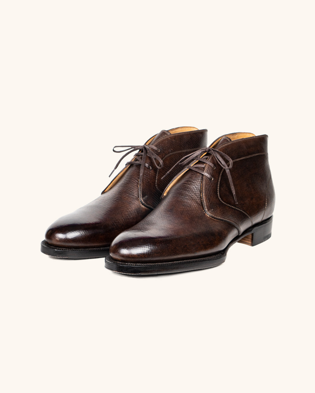 Stefano Bemer Boots T7000 Stivaletti Pelle Marrone Chukka