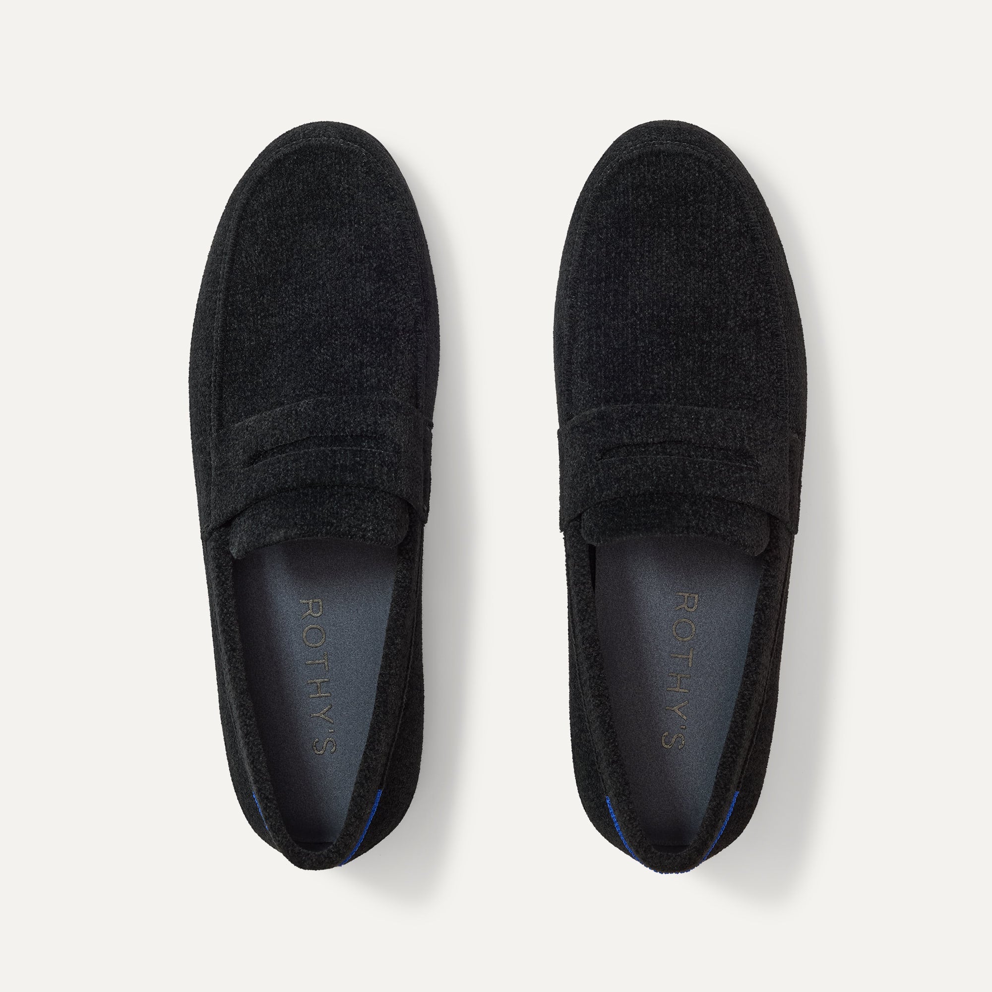 Rothy's The Ravello Penny Loafer mocassini uomo nero scamosciato