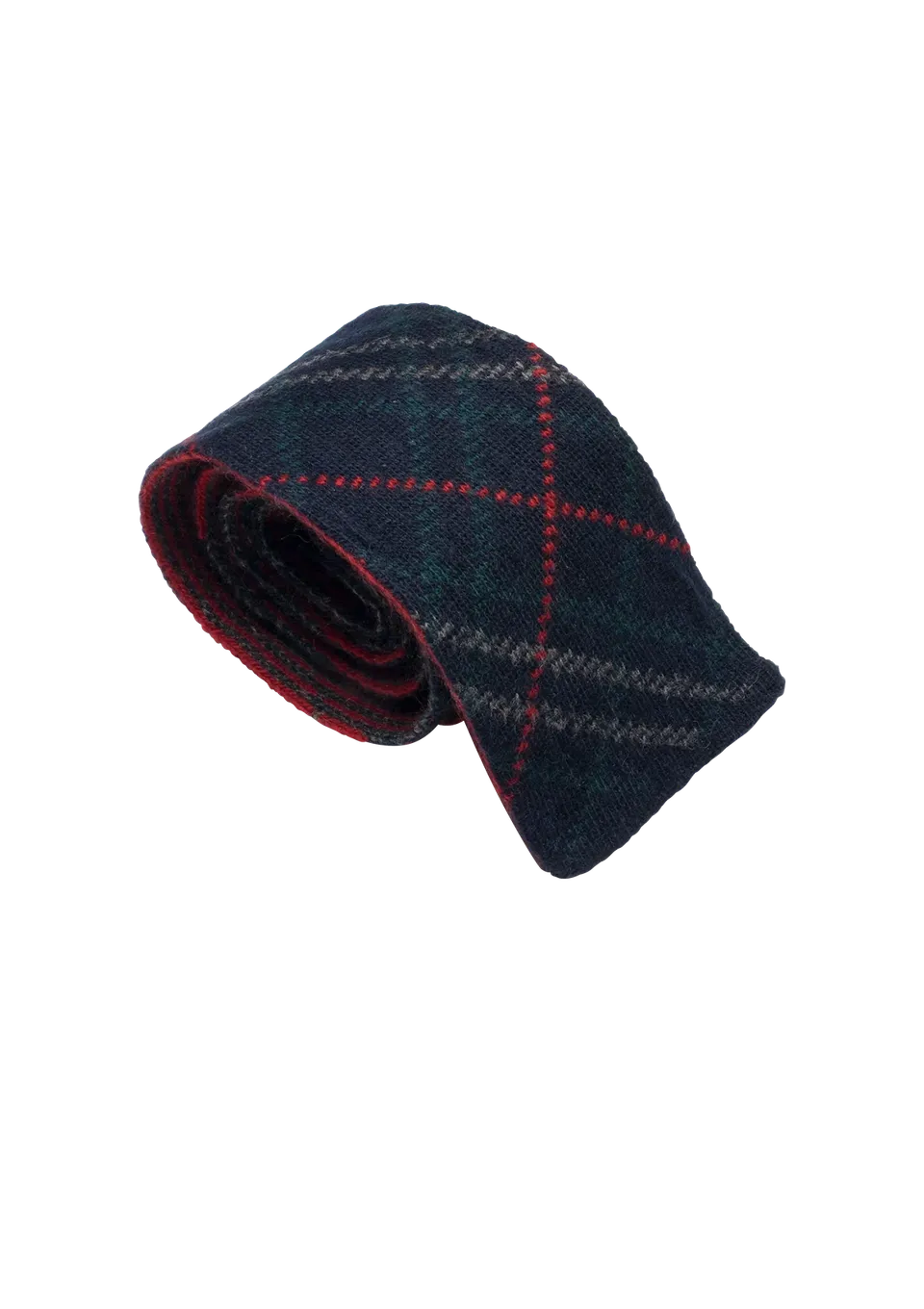 Stefano Bemer Ties Pattern 6 Cravatta Lana blu 8 cm