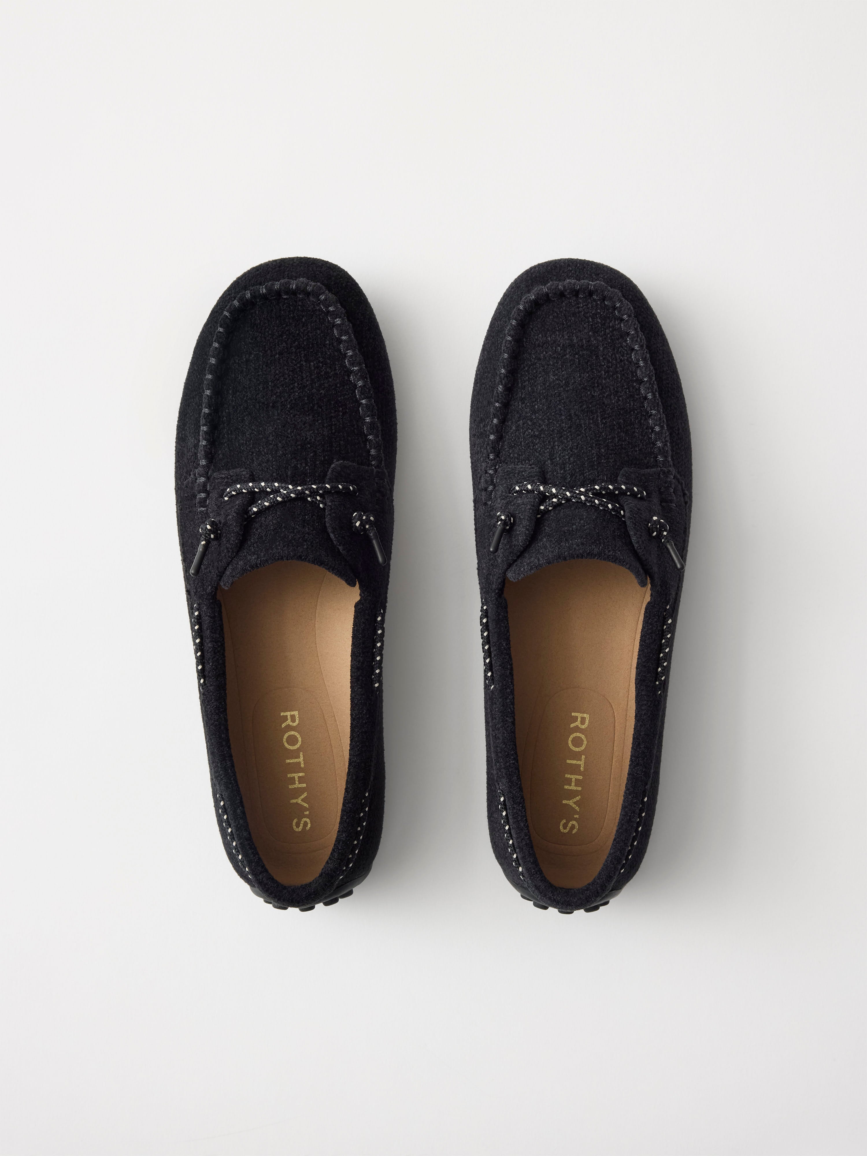 Rothy's Driver Moc mocassini ReVelvet Black classici