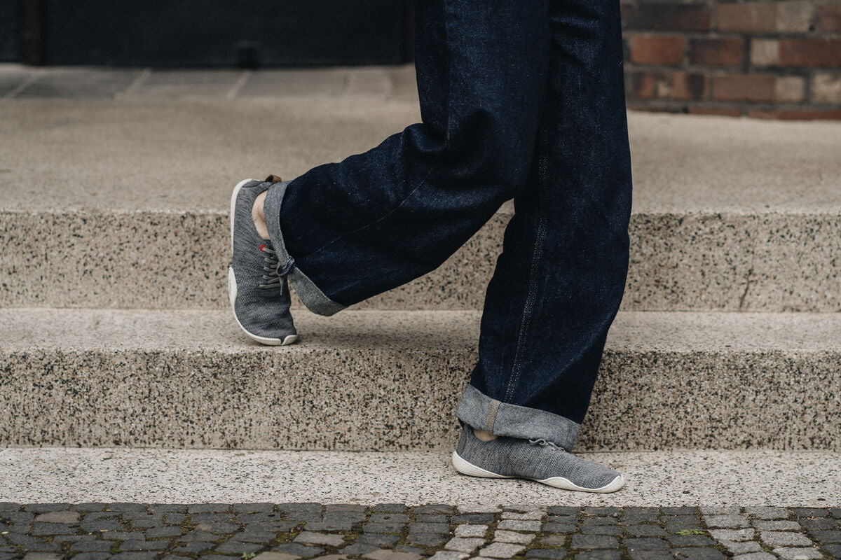 Wildling Nittugo gray slip-on scarpe scalze grigie merino