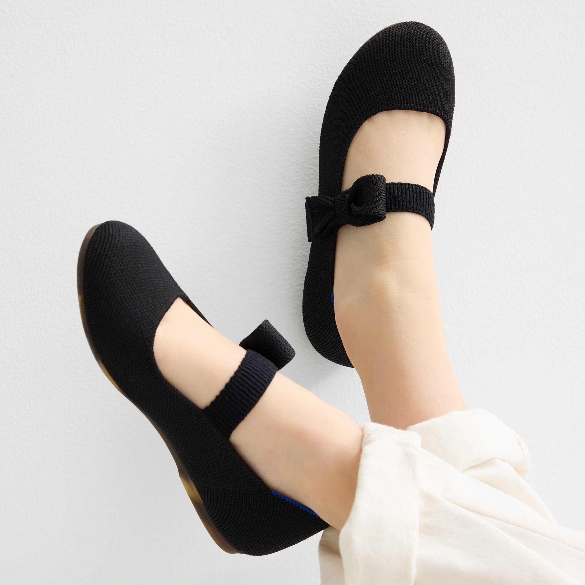 Rothy's The Kids Tux Bow Mary Jane scarpe nere fiocco nero