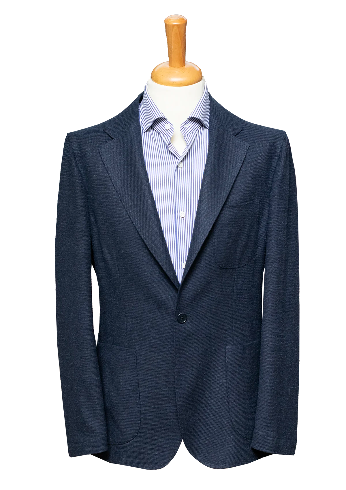 Stefano Bemer SV4500 Giacca Overshirt Blu Seta Lana 50